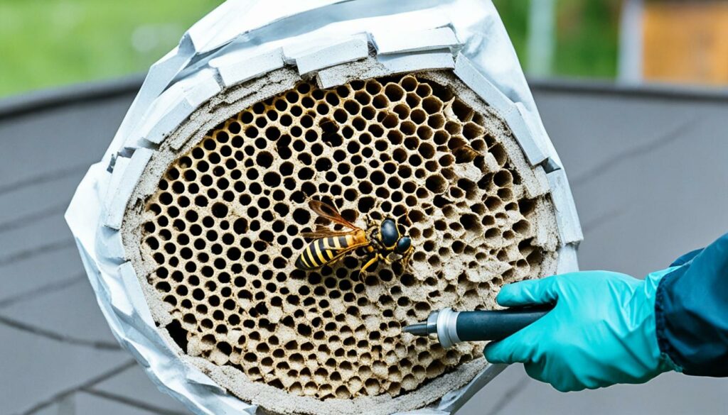 quick wasp nest removal